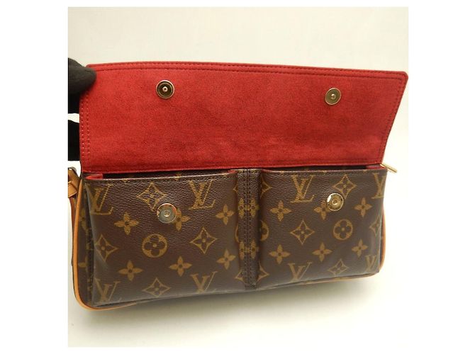 Borsa a Spalla Louis Vuitton Monogram Vivacite MM Marrone - vista 4
