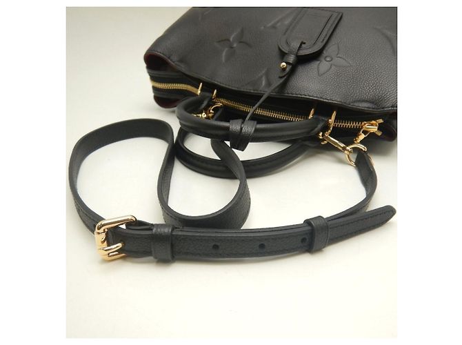 Borsa Louis Vuitton Monogram Empreinte Petit Palais Nero - vista 3