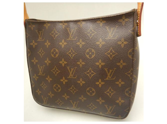 Sac à épaule Louis Vuitton Monogram Looping MM Marron - vue 4