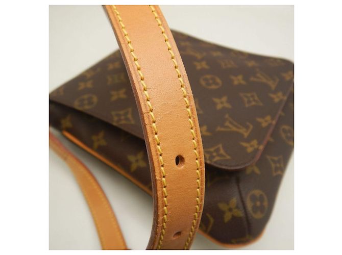Borsa a tracolla Louis Vuitton Monogram Musette Salsa Marrone - vista 12