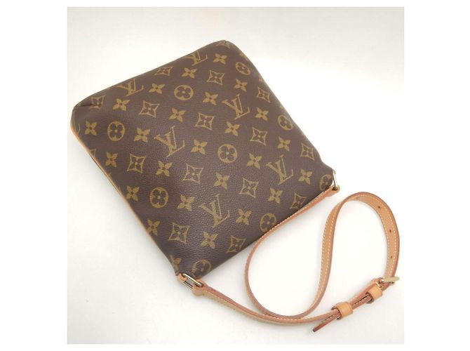 Borsa a tracolla Louis Vuitton Monogram Musette Salsa Marrone - vista 4