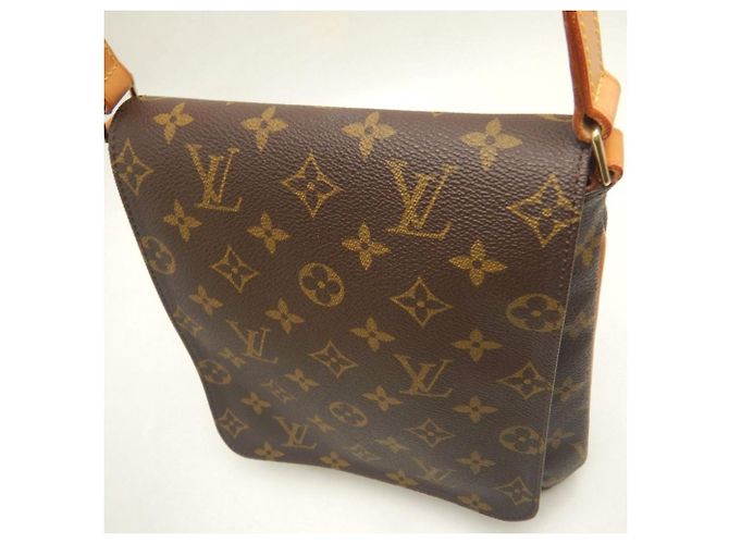 Borsa a tracolla Louis Vuitton Monogram Musette Salsa Marrone - vista 9
