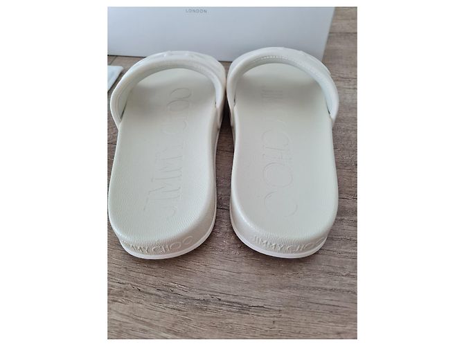 Sandali Jimmy Choo Azari in pelle ecru Bianco - vista 5