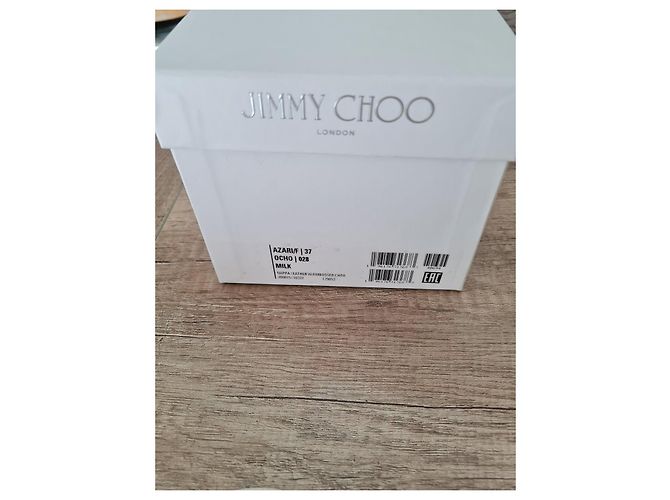 Sandali Jimmy Choo Azari in pelle ecru Bianco - vista 7