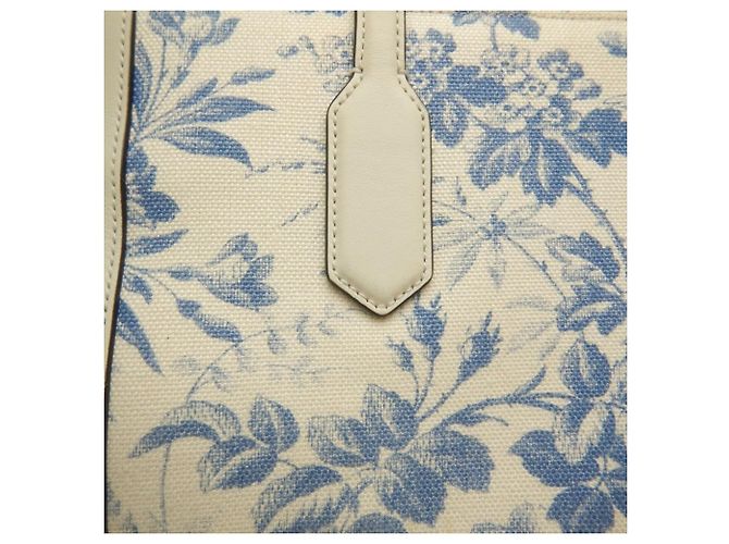 Borsa Tote Gucci Herbarium GG Ribbon Blu Crudo - vista 10