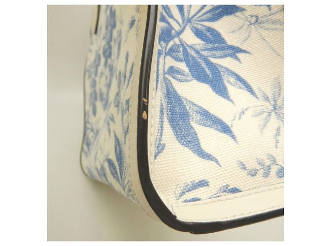 Borsa Tote Gucci Herbarium GG Ribbon Blu Crudo - vista 13
