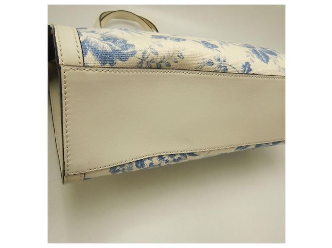 Borsa Tote Gucci Herbarium GG Ribbon Blu Crudo - vista 14