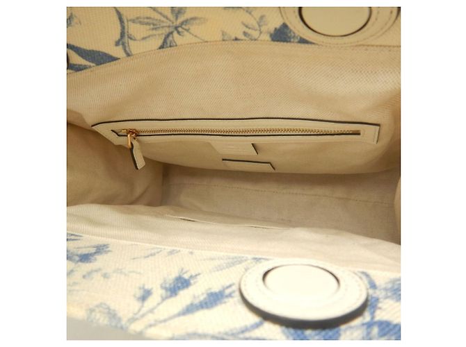 Borsa Tote Gucci Herbarium GG Ribbon Blu Crudo - vista 16