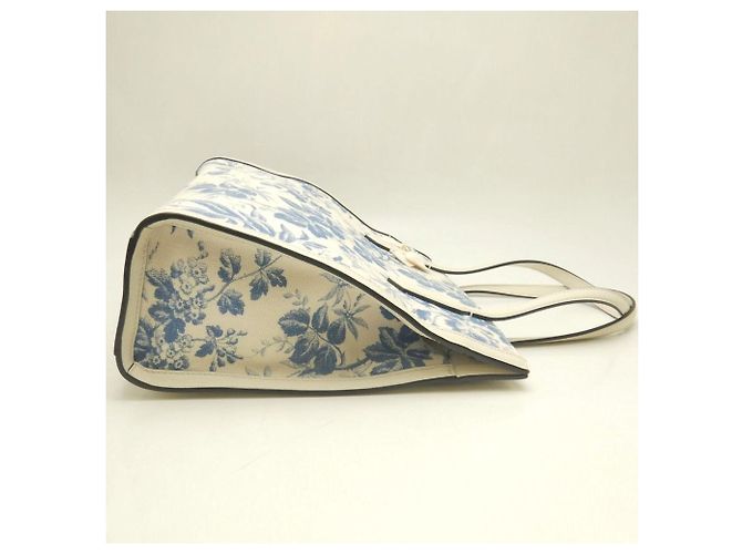 Borsa Tote Gucci Herbarium GG Ribbon Blu Crudo - vista 5