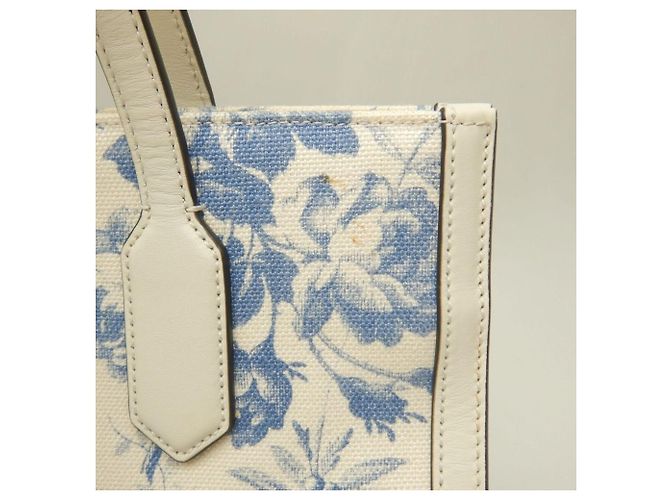 Borsa Tote Gucci Herbarium GG Ribbon Blu Crudo - vista 9