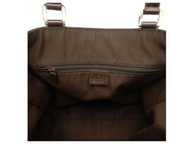 Borsa Tote Gucci Abbey marrone in tela GG e pelle - vista 12