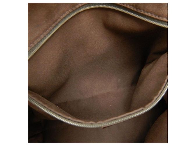 Borsa Tote Gucci Abbey marrone in tela GG e pelle - vista 16