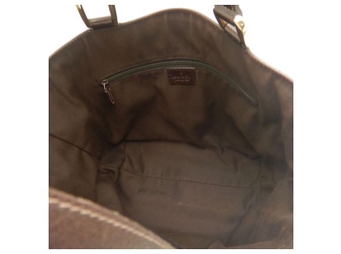 Borsa Tote Gucci Abbey marrone in tela GG e pelle - vista 4