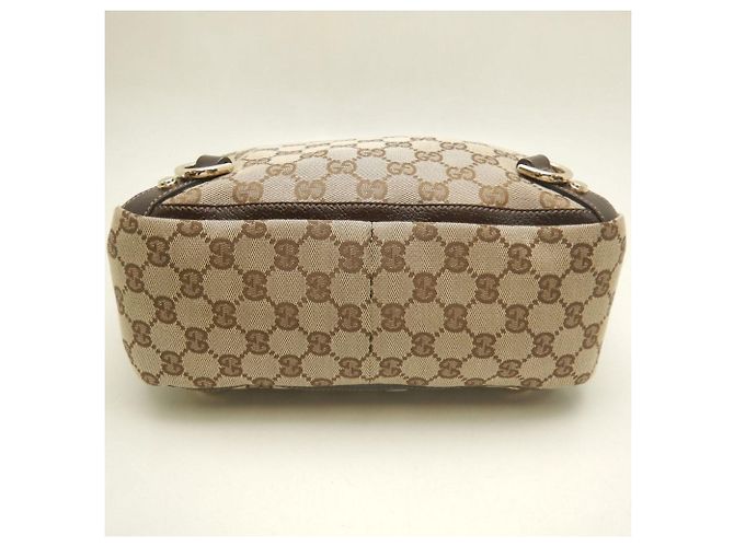Borsa Tote Gucci Abbey marrone in tela GG e pelle - vista 6
