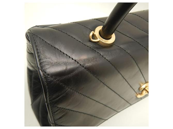 Borsa Chanel Coco Handle Large V-Stitch Nero - vista 15