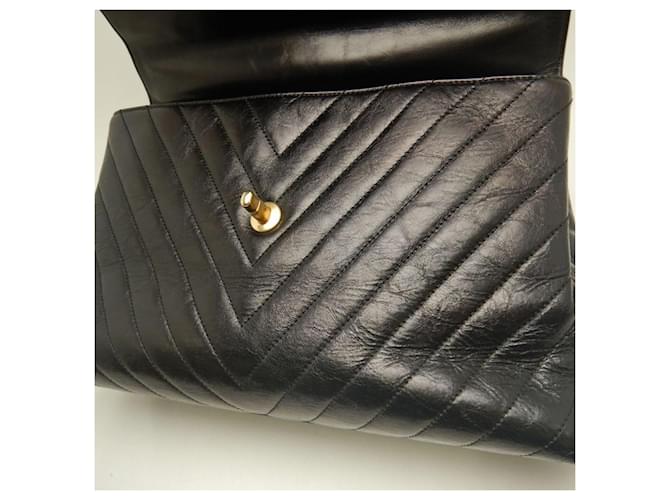 Borsa Chanel Coco Handle Large V-Stitch Nero - vista 16