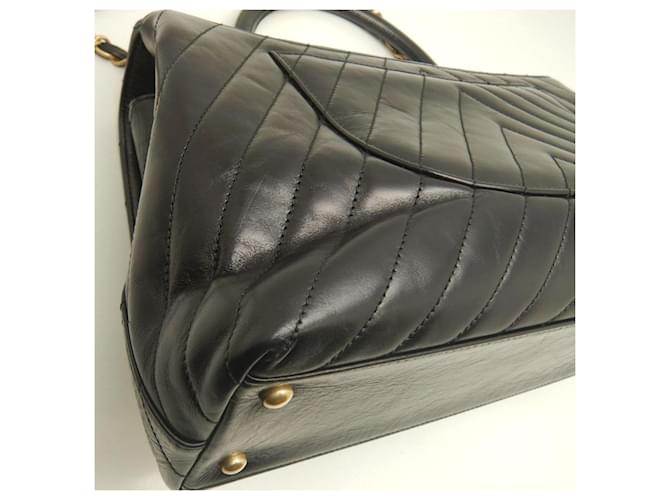Borsa Chanel Coco Handle Large V-Stitch Nero - vista 17