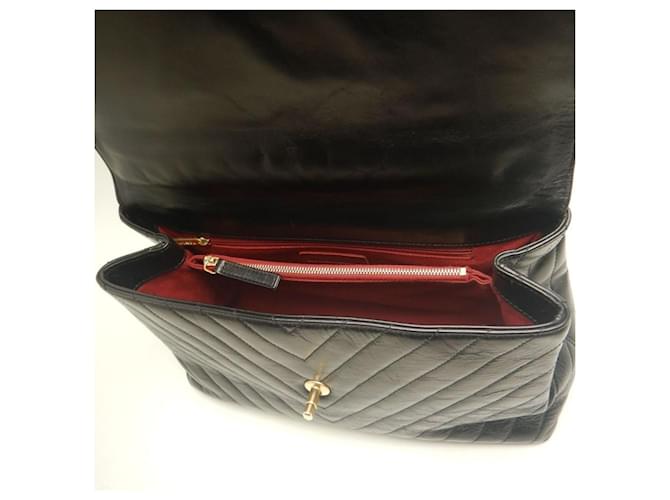 Borsa Chanel Coco Handle Large V-Stitch Nero - vista 6