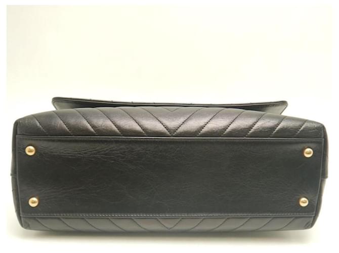 Borsa Chanel Coco Handle Large V-Stitch Nero - vista 8
