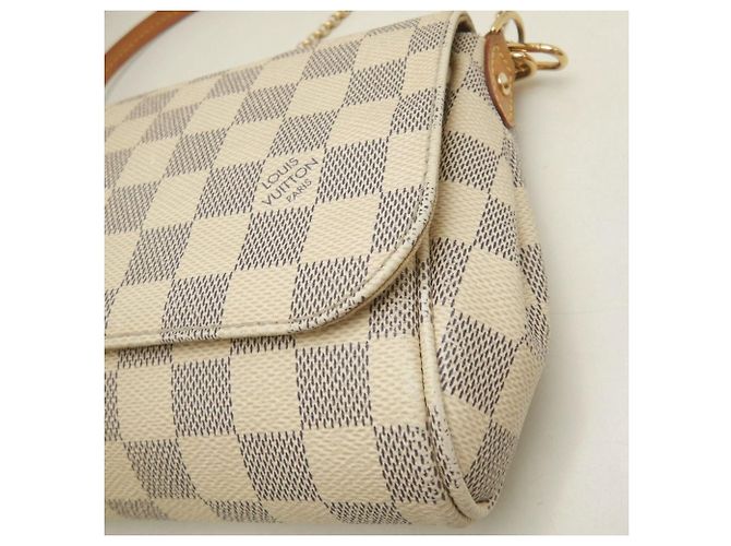 Borsa a tracolla Louis Vuitton Damier Azur Favorite MM Blu - vista 14