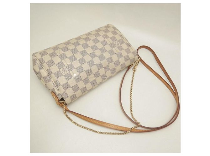 Borsa a tracolla Louis Vuitton Damier Azur Favorite MM Blu - vista 3