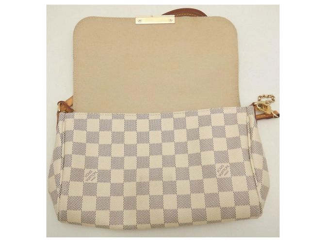Borsa a tracolla Louis Vuitton Damier Azur Favorite MM Blu - vista 4