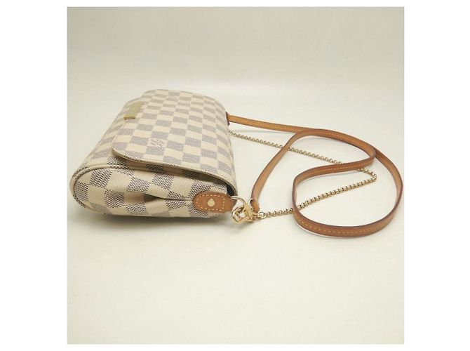 Borsa a tracolla Louis Vuitton Damier Azur Favorite MM Blu - vista 6