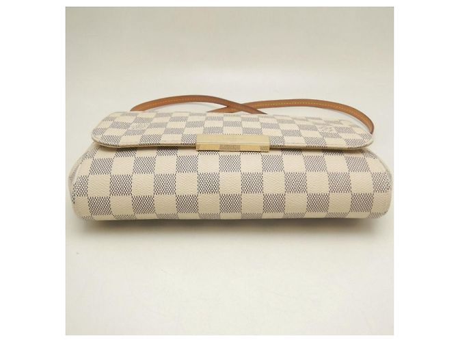 Borsa a tracolla Louis Vuitton Damier Azur Favorite MM Blu - vista 7
