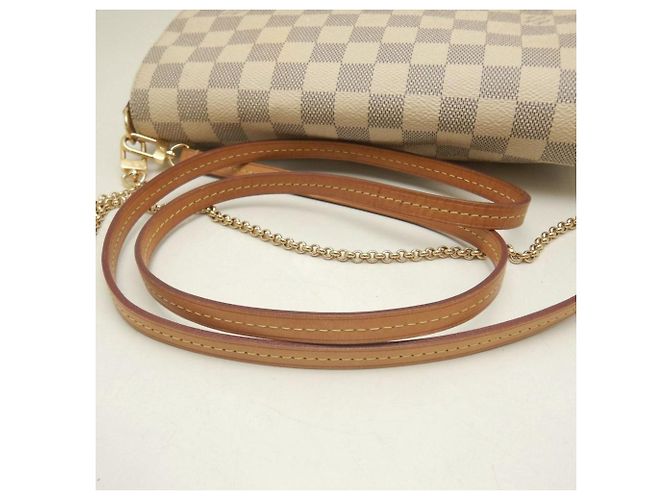 Borsa a tracolla Louis Vuitton Damier Azur Favorite MM Blu - vista 8