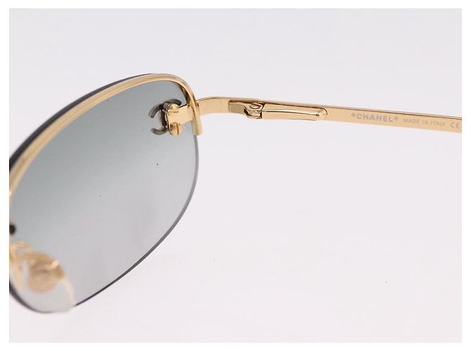 CHANEL Sonnenbrille Rimless CC Metall Grau CC Auth am12112M Braun - Ansicht 11