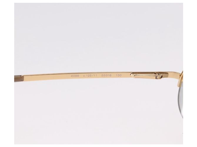 CHANEL Sonnenbrille Rimless CC Metall Grau CC Auth am12112M Braun - Ansicht 13