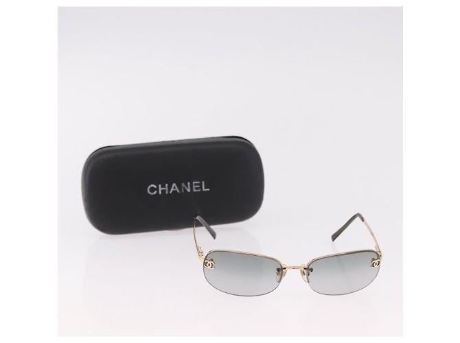 CHANEL Sonnenbrille Rimless CC Metall Grau CC Auth am12112M Braun - Ansicht 14