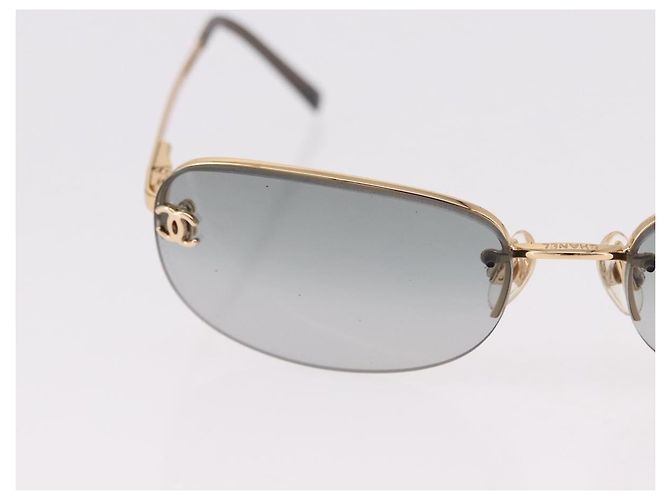 CHANEL Sonnenbrille Rimless CC Metall Grau CC Auth am12112M Braun - Ansicht 4