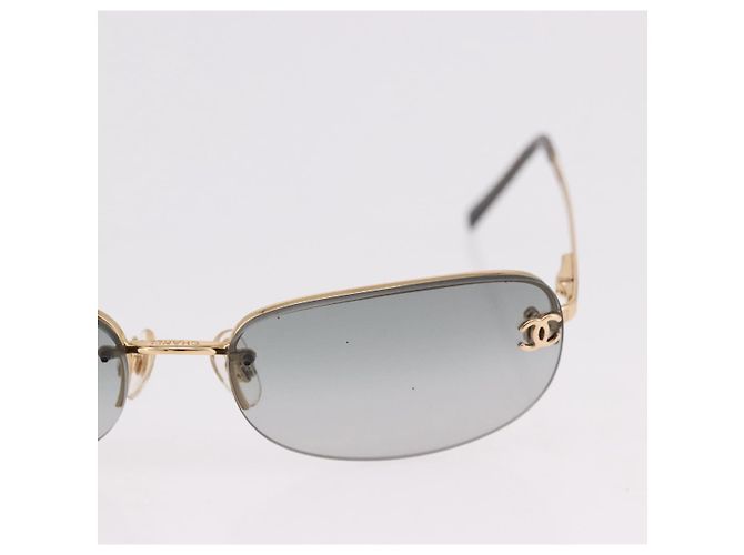 CHANEL Sonnenbrille Rimless CC Metall Grau CC Auth am12112M Braun - Ansicht 5