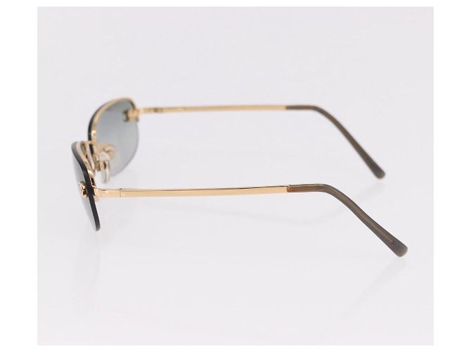 CHANEL Sonnenbrille Rimless CC Metall Grau CC Auth am12112M Braun - Ansicht 7