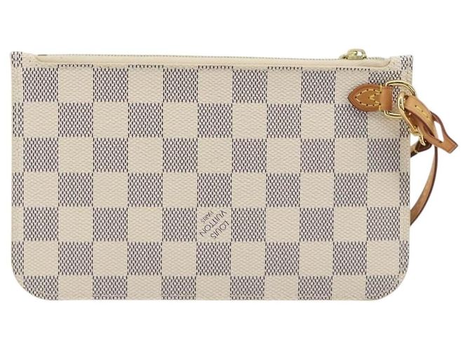 LOUIS VUITTON Damier Azur Neverfull PM Pouch Accessorio Pouch LV Auth bs36211 - vista 2