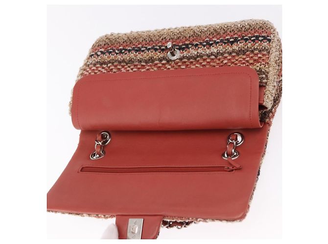 CHANEL Matelasse 25 Chain Shoulder Bag Raffia Multicolor Silver CC Auth 190691SM Argento Multicolore - vista 15