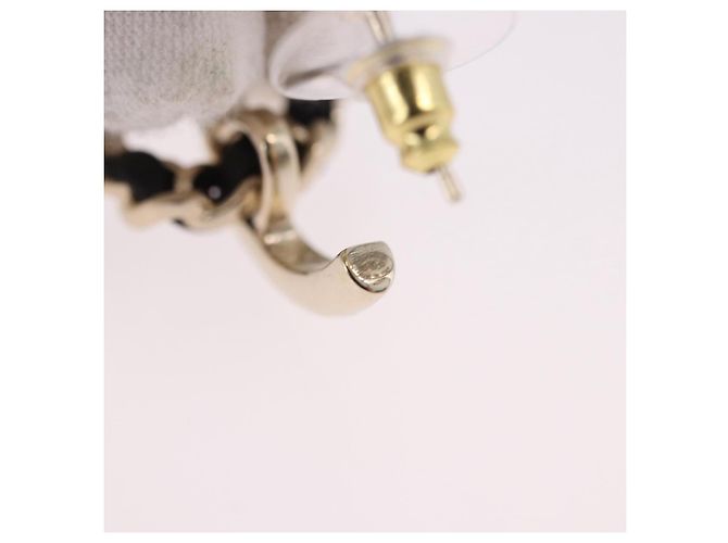 Orecchini a cerchio CHANEL Motif COCO Mark in Metallo Oro Bianco CC Auth SW2656SM D'oro - vista 6