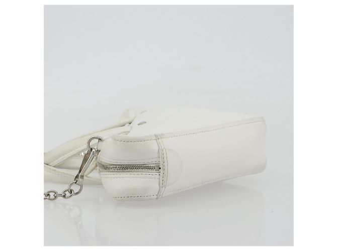 Borsa Duffel Triangle BALENCIAGA in pelle 2way Bianco Argento 527272 Auth bs35637A - vista 5