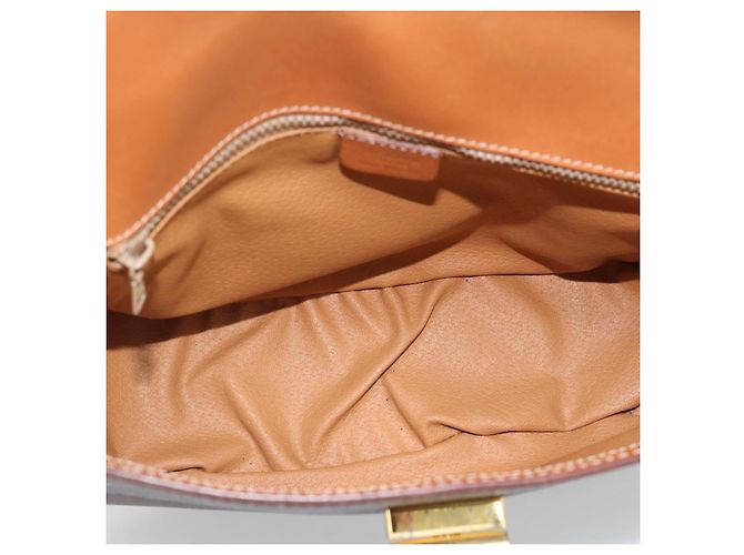 16 Céline Borsa a Spalla CELINE Macadam Canvas PVC Pelle Marrone Oro Auth BA14393 D'oro - vista 17
