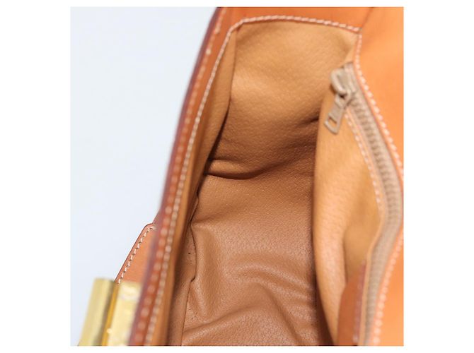 16 Céline Borsa a Spalla CELINE Macadam Canvas PVC Pelle Marrone Oro Auth BA14393 D'oro - vista 19