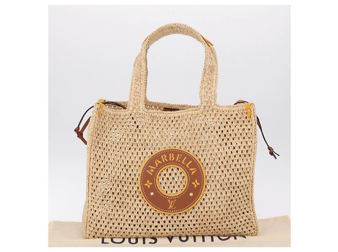 LOUIS VUITTON By The Pool On The Go MM Raffia Beige M24723 LV Auth 192900SAM - vista 12