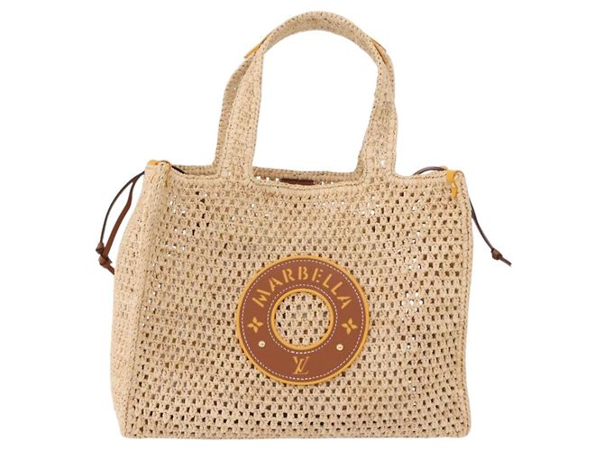 LOUIS VUITTON By The Pool On The Go MM Raffia Beige M24723 LV Auth 192900SAM - vista 13