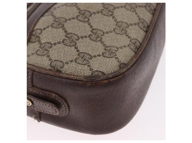Borsa a Spalla GUCCI GG Supreme PVC Beige Oro 001 067 1283 Auth 190345 D'oro - vista 11