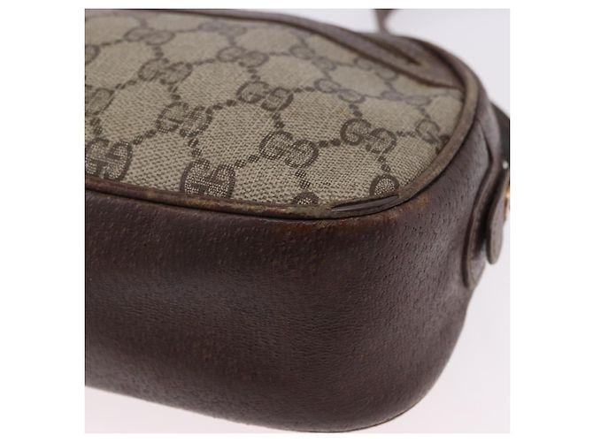 Borsa a Spalla GUCCI GG Supreme PVC Beige Oro 001 067 1283 Auth 190345 D'oro - vista 12