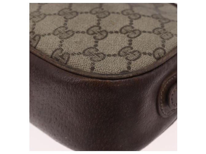 Borsa a Spalla GUCCI GG Supreme PVC Beige Oro 001 067 1283 Auth 190345 D'oro - vista 14