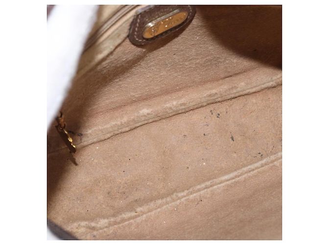 Borsa a Spalla GUCCI GG Supreme PVC Beige Oro 001 067 1283 Auth 190345 D'oro - vista 17