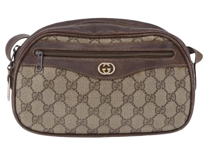 Borsa a Spalla GUCCI GG Supreme PVC Beige Oro 001 067 1283 Auth 190345 D'oro - vista 2