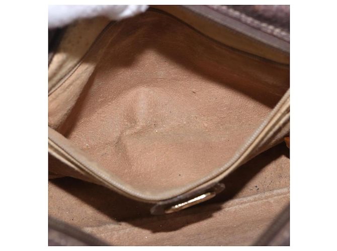 Borsa a Spalla GUCCI GG Supreme PVC Beige Oro 001 067 1283 Auth 190345 D'oro - vista 21
