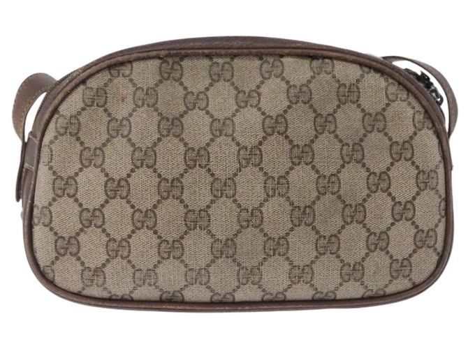 Borsa a Spalla GUCCI GG Supreme PVC Beige Oro 001 067 1283 Auth 190345 D'oro - vista 3